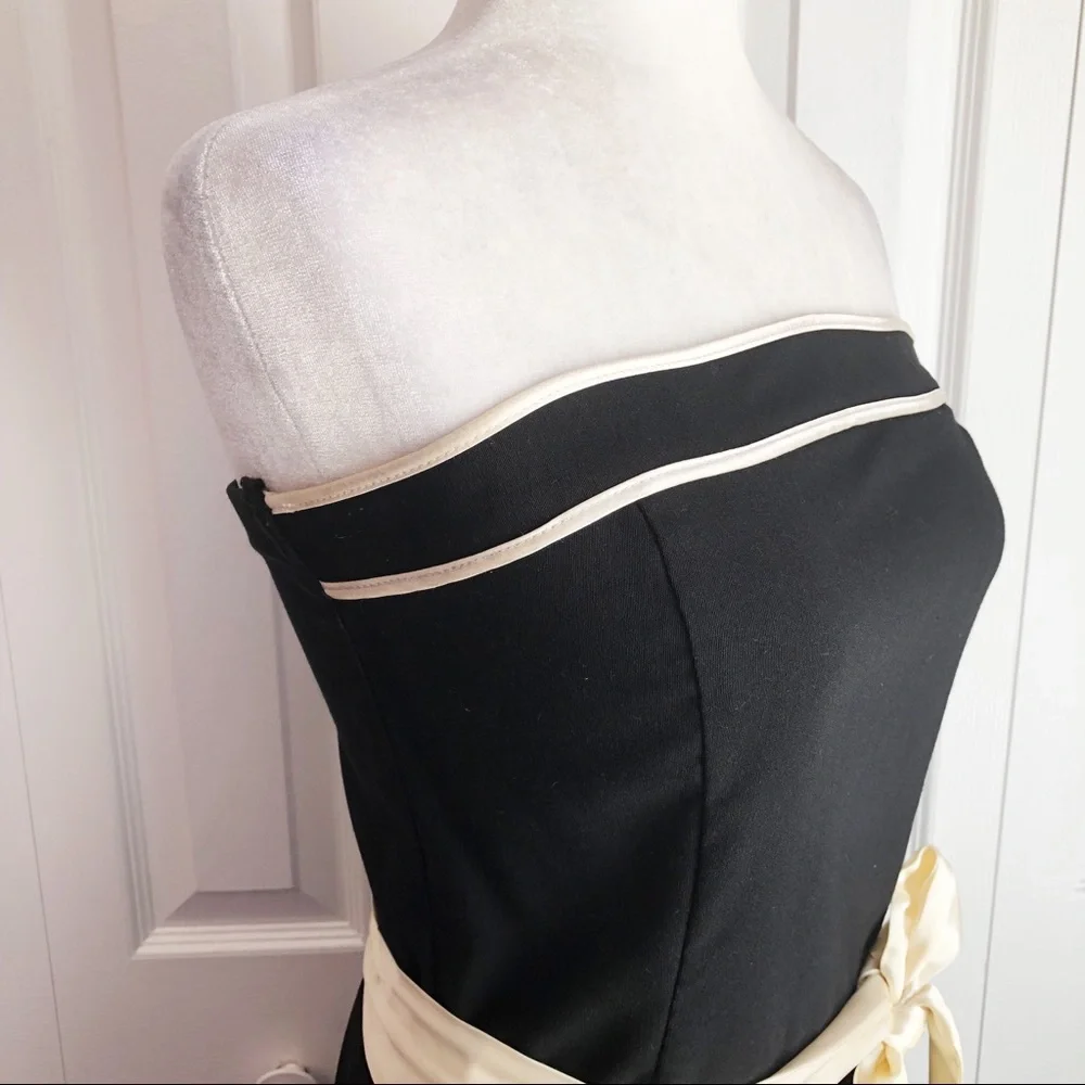 Vintage Ruby Rox Juniors' Black & Ivory Strapless Dress